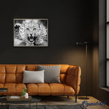 paint by numbers | Leopard Black And White | animals intermediate leopards | FiguredArt