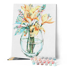 Load image into Gallery viewer, paint by numbers | Lilies in Bottle | easy flowers | FiguredArt