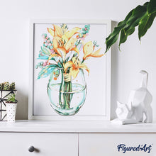 Load image into Gallery viewer, paint by numbers | Lilies in Bottle | easy flowers | FiguredArt