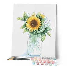 Load image into Gallery viewer, paint by numbers | Bottle Of Sunflowers | easy flowers | FiguredArt