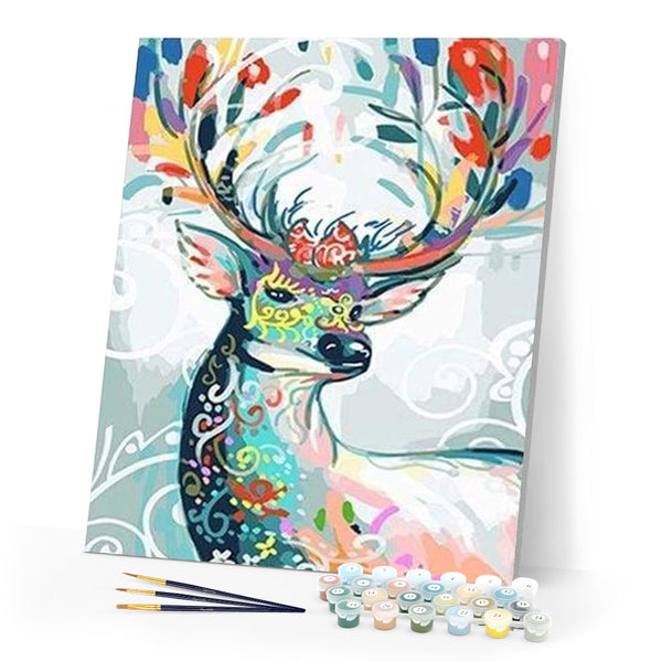 paint by numbers | Multicolor Deer | animals deer easy | FiguredArt