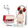 paint by numbers | Dog Listening to Music | animals dogs easy | FiguredArt