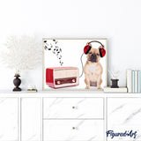 paint by numbers | Dog Listening to Music | animals dogs easy | FiguredArt
