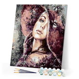 paint by numbers | Woman with Red Hat Vintage | intermediate portrait romance | FiguredArt
