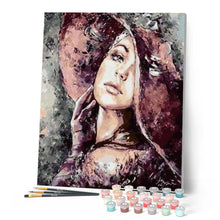 Load image into Gallery viewer, paint by numbers | Woman with Red Hat Vintage | intermediate portrait romance | FiguredArt