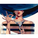 paint by numbers | Martini Time | beginners easy portrait | FiguredArt