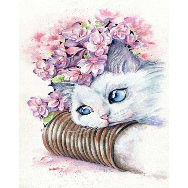 paint by numbers | Cute Kitty | advanced animals cats flowers | FiguredArt