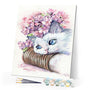 paint by numbers | Cute Kitty | advanced animals cats flowers | FiguredArt