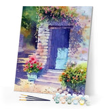 paint by numbers | In front of flowers | flowers intermediate | FiguredArt