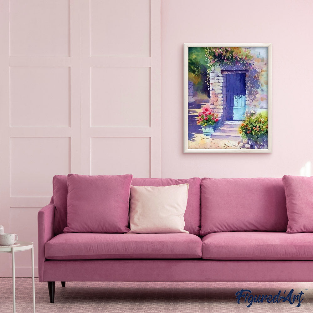 paint by numbers | In front of flowers | flowers intermediate | FiguredArt