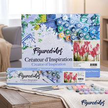 Load image into Gallery viewer, paint by numbers | Pink Tulips | easy flowers | FiguredArt