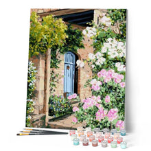 Load image into Gallery viewer, paint by numbers | House in Countryside | advanced flowers landscapes | FiguredArt
