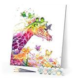 paint by numbers | Modern and Colorful Giraffe | animals easy giraffes | FiguredArt
