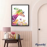 paint by numbers | Modern and Colorful Giraffe | animals easy giraffes | FiguredArt