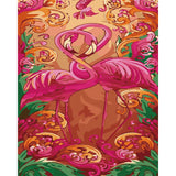 paint by numbers | Pink flamingos | animals birds flamingos intermediate | FiguredArt