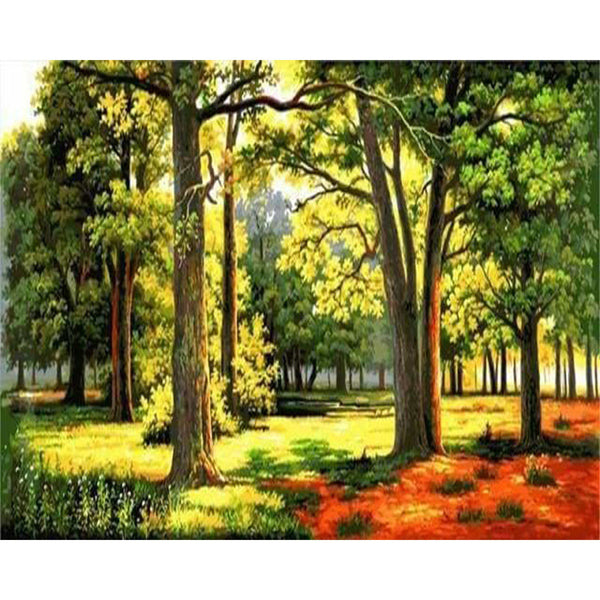 paint by numbers | Sunny Forest | advanced landscapes | FiguredArt