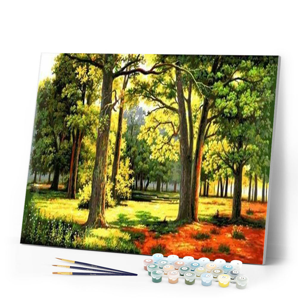 paint by numbers | Sunny Forest | advanced landscapes | FiguredArt