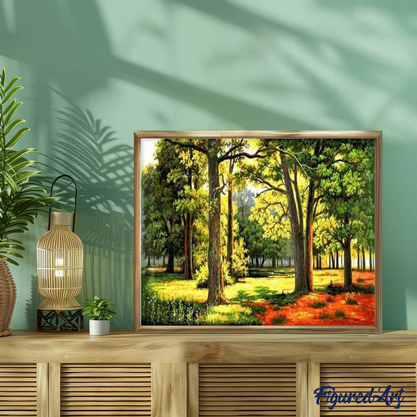 paint by numbers | Sunny Forest | advanced landscapes | FiguredArt