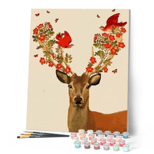 Load image into Gallery viewer, paint by numbers | Deer and Birds | animals deer easy | FiguredArt