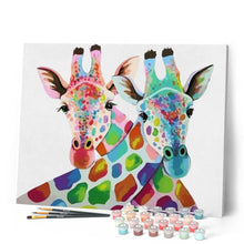 Load image into Gallery viewer, paint by numbers | Couple of Giraffes | animals easy Pop Art | FiguredArt