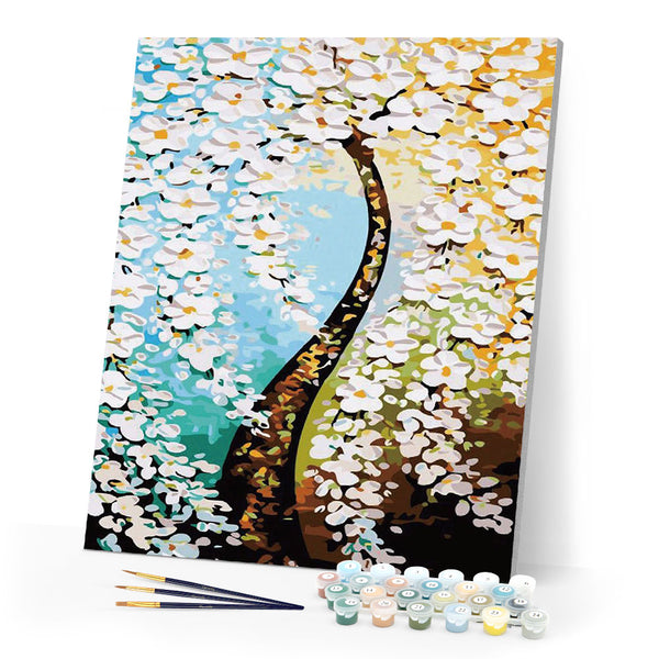 paint by numbers | Vertical version Money Tree | advanced trees | FiguredArt