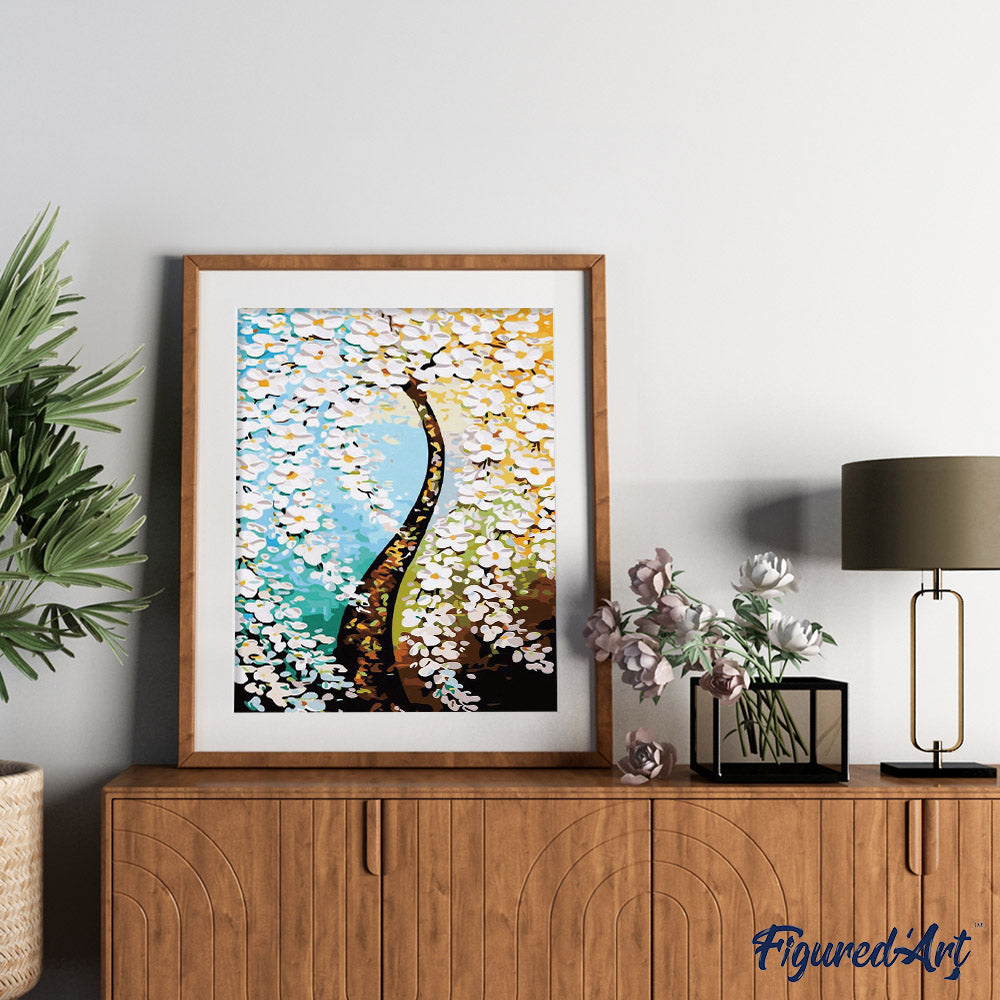 paint by numbers | Vertical version Money Tree | advanced trees | FiguredArt