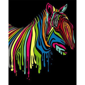 paint by numbers | Colorful Zebra Art | animals easy Pop Art zebras | FiguredArt