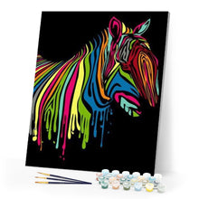 Load image into Gallery viewer, paint by numbers | Colorful Zebra Art | animals easy Pop Art zebras | FiguredArt