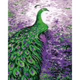 paint by numbers | Peacock Purple Green | animals easy peacocks | FiguredArt