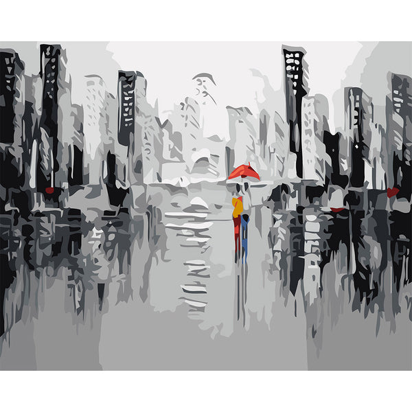 paint by numbers | Gray street | intermediate landscapes | FiguredArt