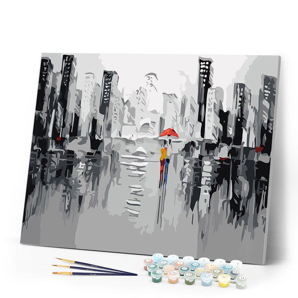paint by numbers | Gray street | intermediate landscapes | FiguredArt