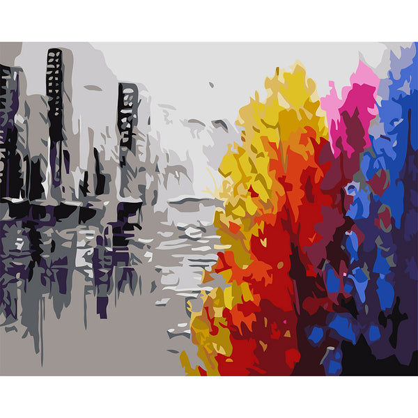 paint by numbers | City with Colors | cities intermediate | FiguredArt