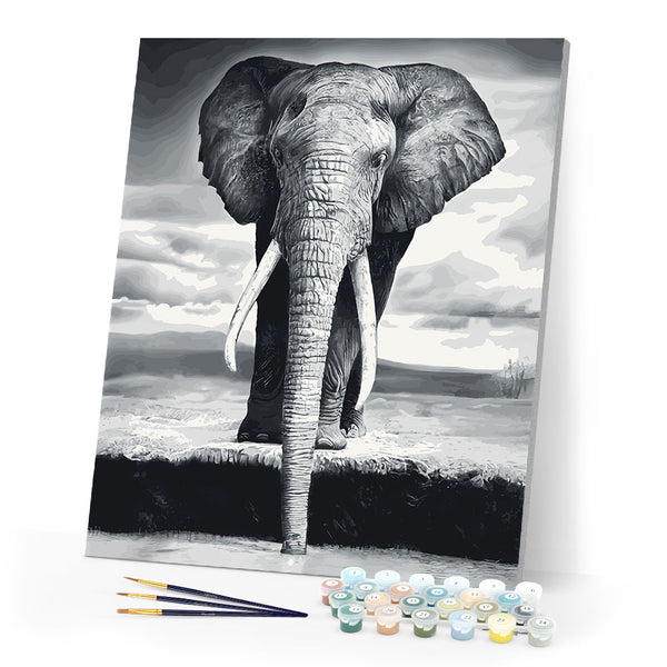 paint by numbers | Grey Elephant | animals easy elephants | FiguredArt