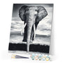 paint by numbers | Grey Elephant | animals easy elephants | FiguredArt
