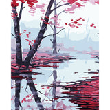 paint by numbers | Red Maple Leaves | easy landscapes | FiguredArt