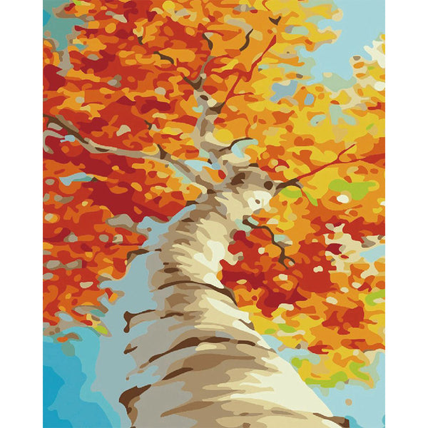 paint by numbers | Poplar In Autumn | easy landscapes | FiguredArt