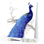 paint by numbers | Deep Blue Peacock | advanced animals peacocks | FiguredArt