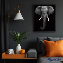 Load image into Gallery viewer, paint by numbers | Elephant White And Black | advanced animals elephants | FiguredArt