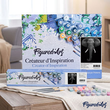 Load image into Gallery viewer, paint by numbers | Elephant White And Black | advanced animals elephants | FiguredArt