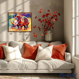 paint by numbers | Colorful Rhino | advanced animals Pop Art rhinos | FiguredArt