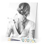 paint by numbers | Woman with Tattoos | butterflies intermediate portrait | FiguredArt