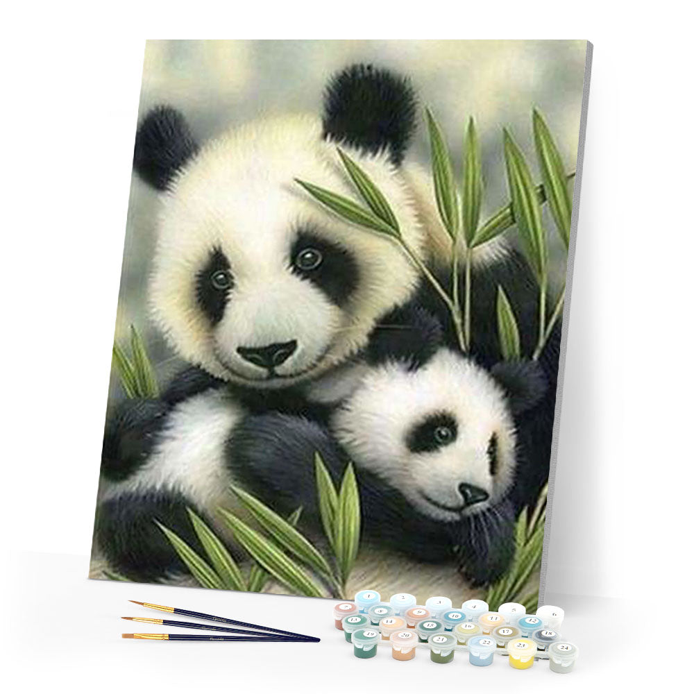 paint by numbers | Panda Couple | advanced animals pandas | FiguredArt