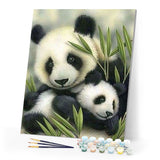 paint by numbers | Panda Couple | advanced animals pandas | FiguredArt