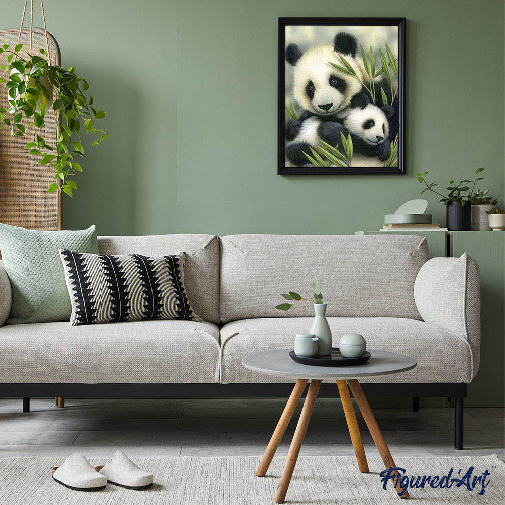 paint by numbers | Panda Couple | advanced animals pandas | FiguredArt