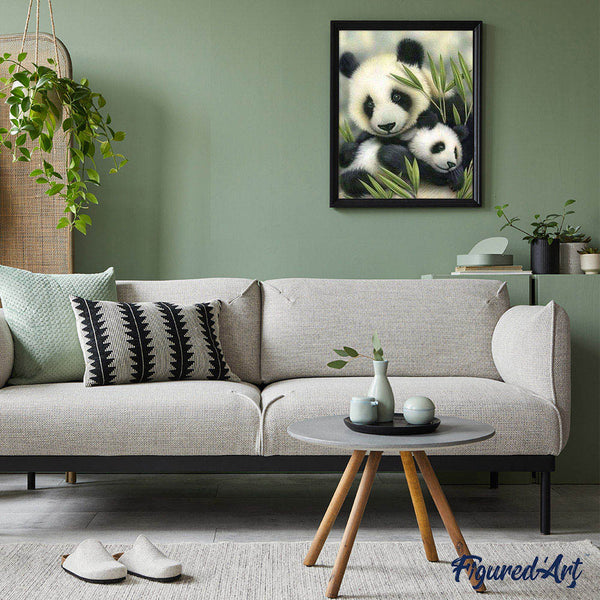 paint by numbers | Panda Couple | advanced animals pandas | FiguredArt