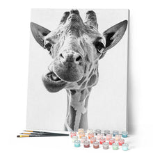 Load image into Gallery viewer, paint by numbers | Funny Giraffe | advanced animals giraffes | FiguredArt