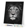 paint by numbers | Lion Head Black And White | advanced animals lions | FiguredArt