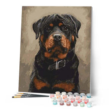 Load image into Gallery viewer, paint by numbers | Black dog | animals dogs intermediate | FiguredArt