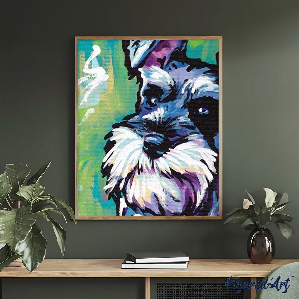 paint by numbers | Looking at a Dog | animals dogs intermediate | FiguredArt