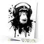 paint by numbers | Gorilla With Headphones | animals easy monkeys | FiguredArt